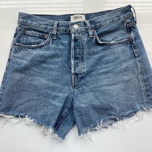 Agolde Parker Long Denim Shorts